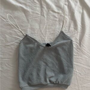 Blue Spaghetti Strap Top